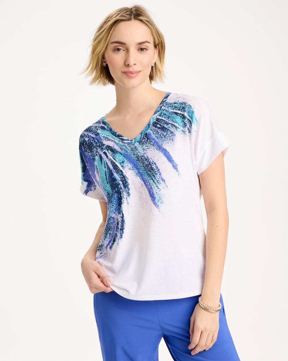 Chico⭐︎ Zenergy® Sicily Splash Drop Shoulder Tee | Chico's